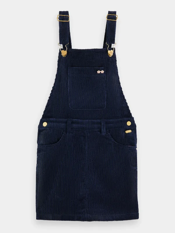 Overstock Kids - Corduroy dungaree dress