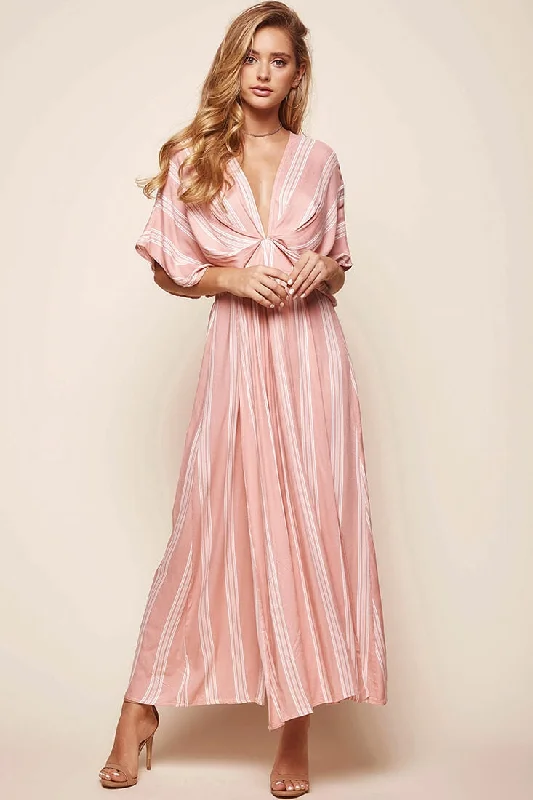 Savings Event Libby Maxi Dress Peach Stripe