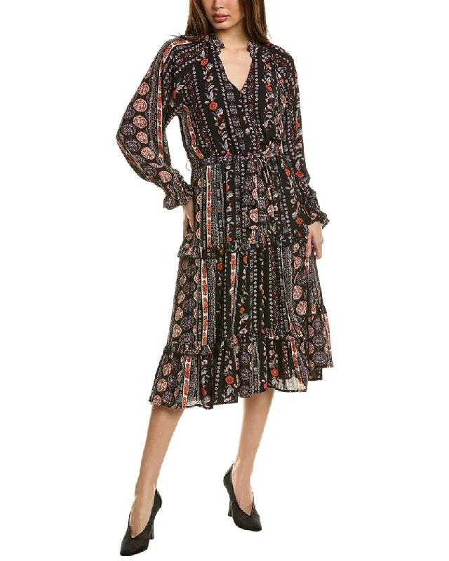 Big Discounts T Tahari Tiered Midi Dress