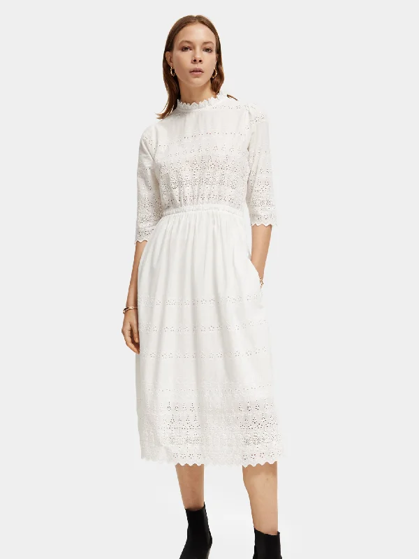 Bargain Blast Broderie anglaise midi dress