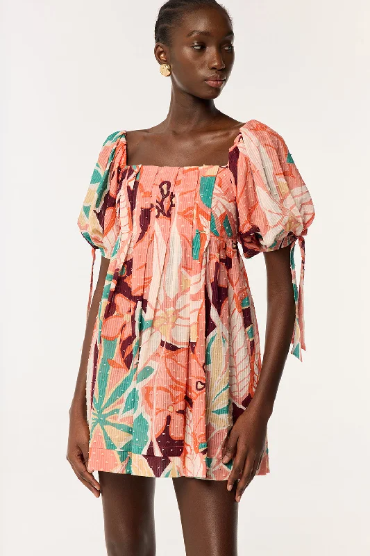 Instant Savings Mini Dress Catalina - Salmon Macro Lilium