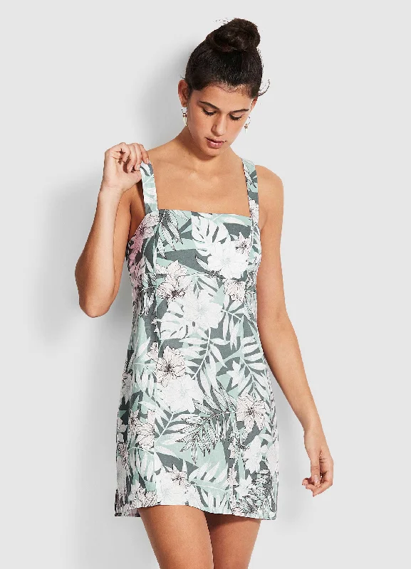 Low Prices Copacabana Linen Blend Dress - Vine