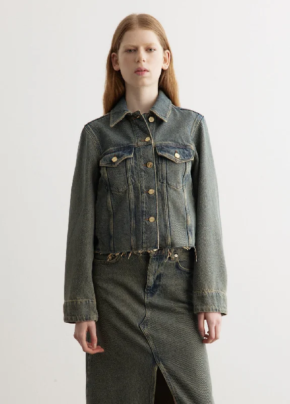 Doorbuster Deal Overdyed Heavy Denim Jacket