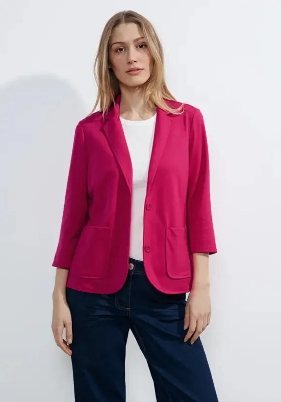 Limited Edition Cecil Basic Plain Blazer, Pink Sorbet