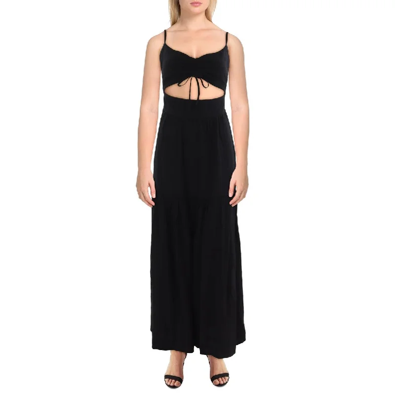 Clearance Sale Zuri Womens Cut-Out Halter Maxi Dress