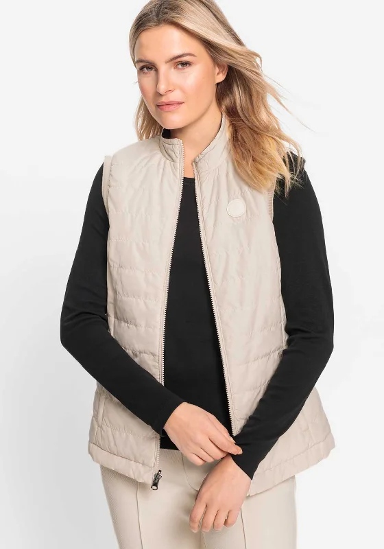 Exclusive Preview Olsen Padded Reversible Gilet, Black and Beige