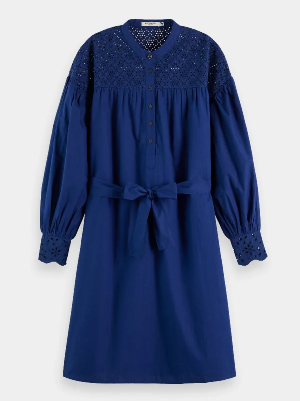 Price Smash Belted broderie dress