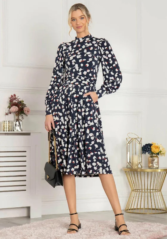 Hot Deal Jolie Moi Kathryn Long Sleeve Midi Dress, Navy
