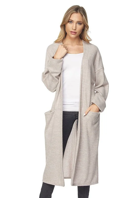 Price Reduction Brushed Coat W/ Pockets