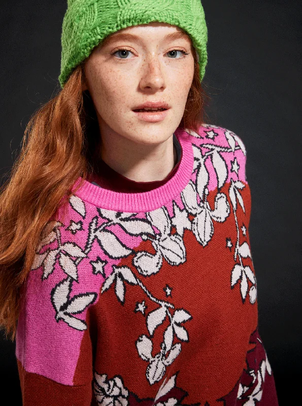 Bonus Savings ROWLEY X ROXY Technical Sweater - Burnt Henna Laurel Floral