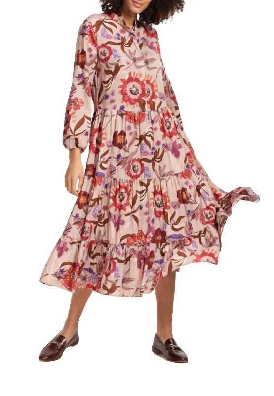 Crazy Deals Harvest Floral Cotton Maxi Dress In Multi