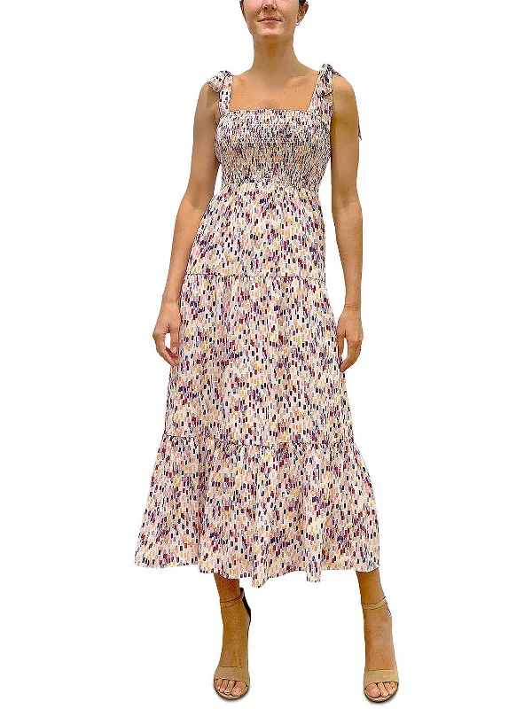 Exclusive Savings Womens Smocked Tiered Maxi Dress