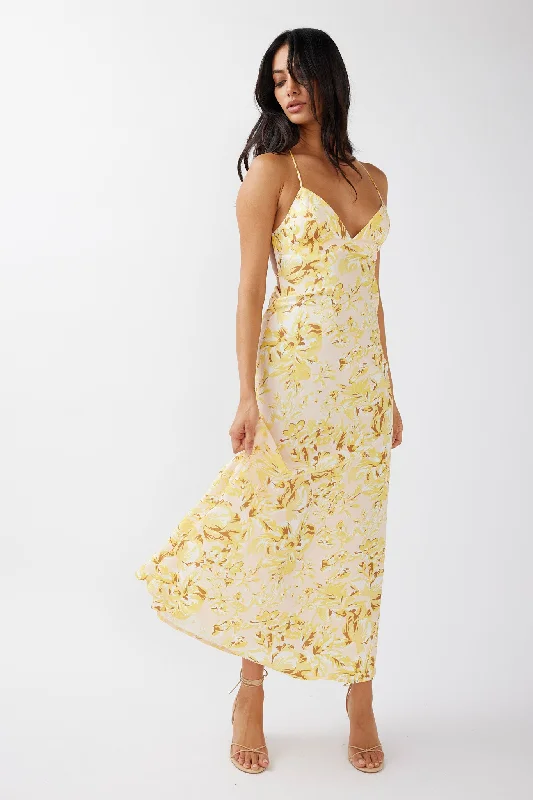 Early Access True Divine Strappy Back Maxi Dress Floral Sun