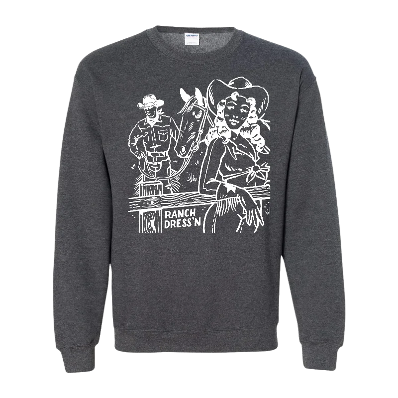 Extra Discounts KEEP WALKING COWBOY DARK HEATHER CREWNECK