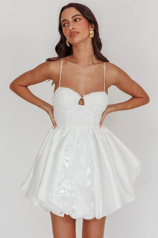 Deal Dash Lucia Bubble Skirt Mini Dress White