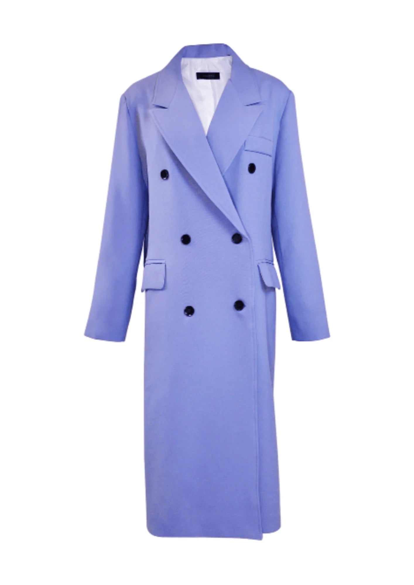 Shop and Save LIGHT BLUE DOUBLE-BREASTED COAT