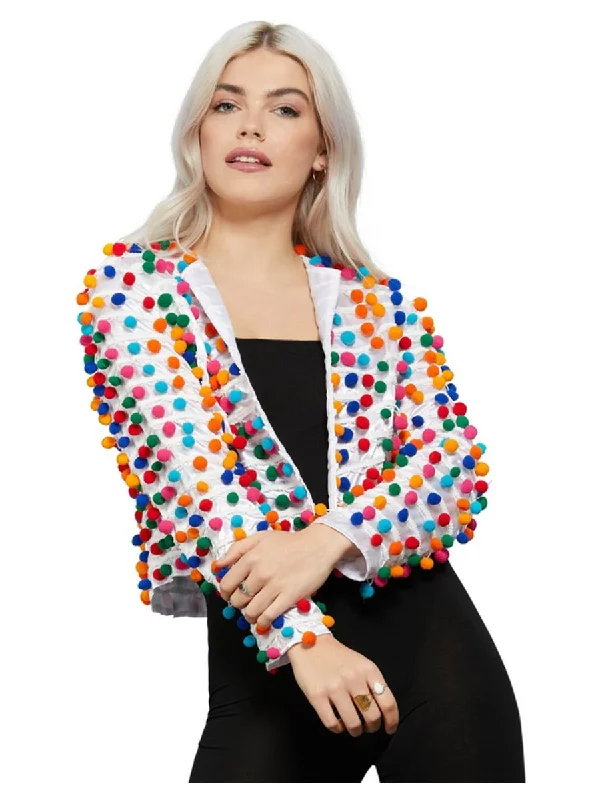 Limited Time Discount Ladies Fever PomPom Festival Carnival Jacket Costume