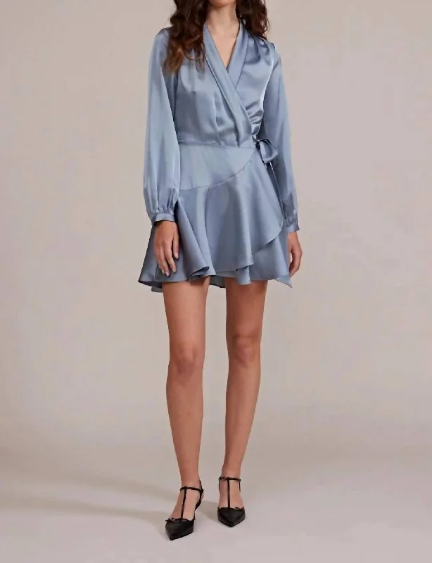 Fantastic Offers Adonia Wrap Dress In Ice Blue