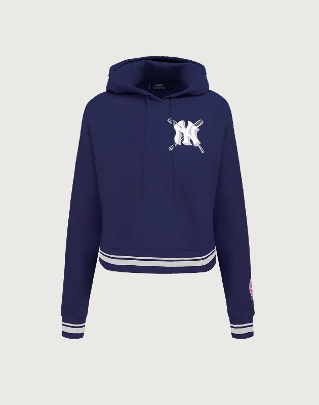 Deal Dash Pro Standard New York Yankees Mashup Rib Cropped Hoodie