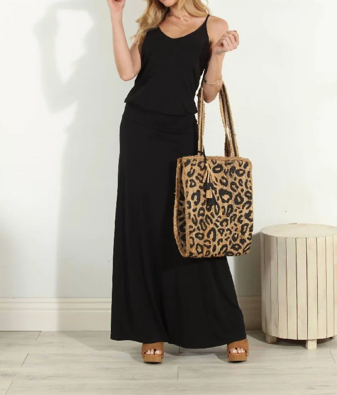 Bargain Prices Stretch Drop Waist Maxi Dress In Black