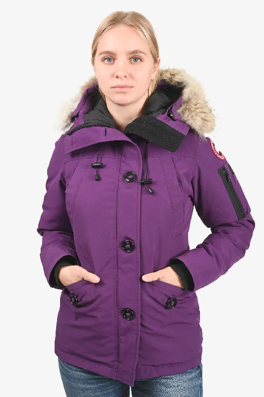 Savings Alert Canada Goose Purple 'Montebello' Puffer Jacket with Fur Hood Size XS