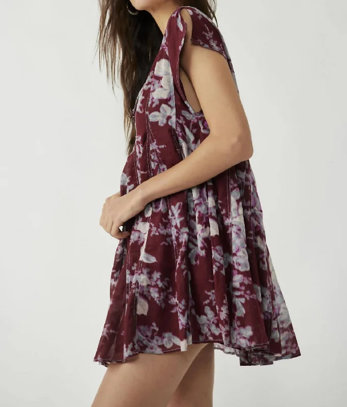 Deal Mania Sully Dress In Raisin Combo