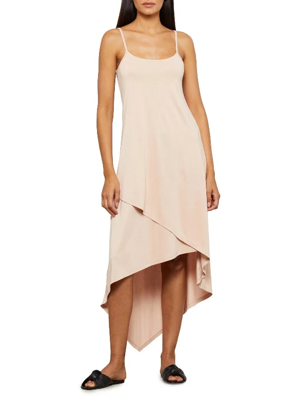 Savings Galore Womens Asymmetrical Sleeveless Slip Dress