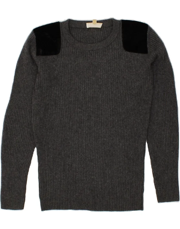While Supplies Last MICHAEL KORS Womens Crew Neck Jumper Sweater UK 16 Large Grey Colourblock While Supplies Last MICHAEL KORS Womens Crew Neck Jumper Sweater UK 16 Large Grey Colourblock